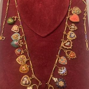 Vintage Joan Rivers Hearts and Flowers Necklace